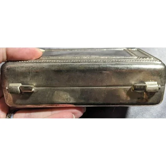 Vintage Silver Hinged Trinket Box